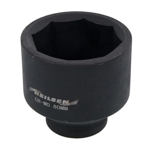 Image of Neilsen CT4262 80mm Hub Nut Socket 1in Drive 8 Point Grip Drop Forged Chrome Molybdenum Compatible with Scania Trucks