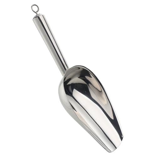 Cuchara de hielo industrial de acero inoxidable resistente y suave para triturar fácilmente aperitivos o gránulos, cuchara de hielo de acero inoxidable resistente
