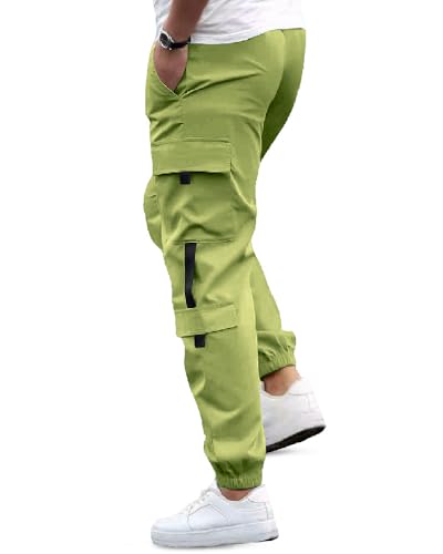 Image of Noble Monk Men's Cargo Pant | Drawstring | Solid Cargo | Multi Pockets Trackpant's for Men