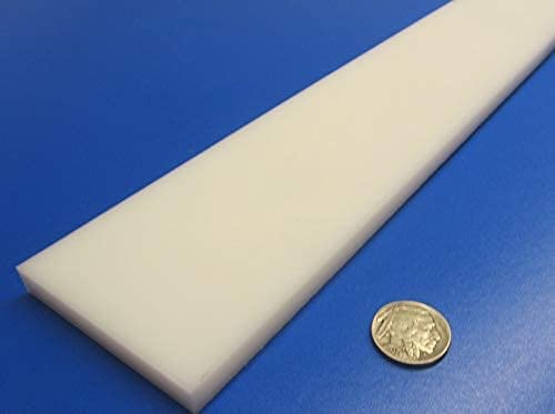 White HDPE (High Density Polyethylene) Rectangular Bar .375
