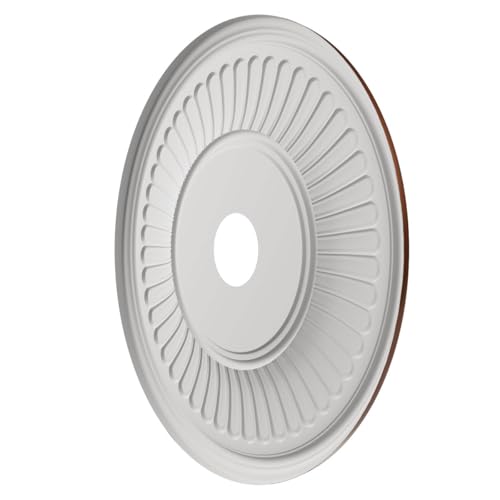 Image of 22 inchOD x 3 1 /2 inchID x 1 inchP Berkshire Thermoformed PVC Ceiling Medallion (Fits Canopies up to 10 1 /8 inch), Bright Coat Dark Bronze