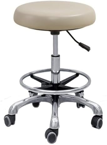 Dental Assistant Stool, Adjustable Height PU Leather Seat, 360° Swivel, Armrests, Ergonomic Design for Dental Clinics, Medical Use, Comfortable & Stylish