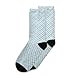 SyXIOP Blue and White Checkered Pattern Fashion mid crew socks running soft wicking white socks women (2-Pair)