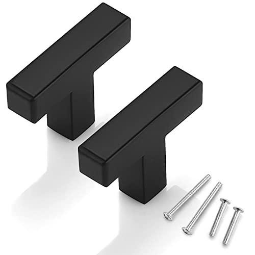 Koeka Matte Black Square Barcabinet Knobs 15 Pack Stainless Steel Single Hole Kitchen Cabinet Pulls 2 Inch Kitchen Cabinet Handles For T Bar Drawer Pulls Knobs For Dresser Drawers Cabinet #TOP4