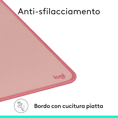 Desk Mat - Studio Series, Multifunzione, Tappetino per Mouse Esteso, Protezione Scrivania da Ufficio con Base in Gomma, Resistente ai Versamenti - Rosa - Mousepad - Immagine 6