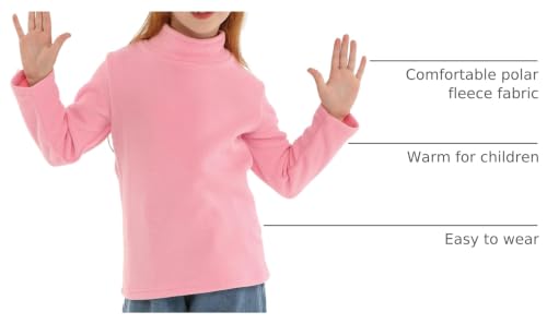 Image of LittleSpring Unisex Boys Girls Polar Fleece Shirt Base Turtleneck Top (2-14 Years)