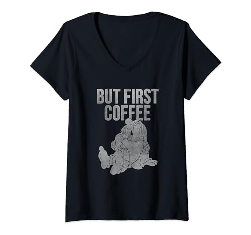 T-shirt col V Blanche-Neige idéal pour le café du matin en coton