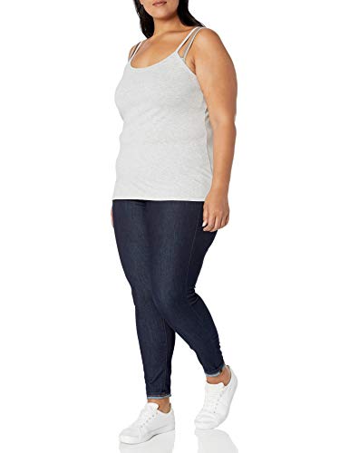Image of Amazon Essentials Women's Fitted Tank Top Camisole Undershirts, Plus Size, Pack of 2