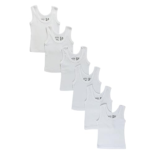 bambini White Tank Top 6 Pack