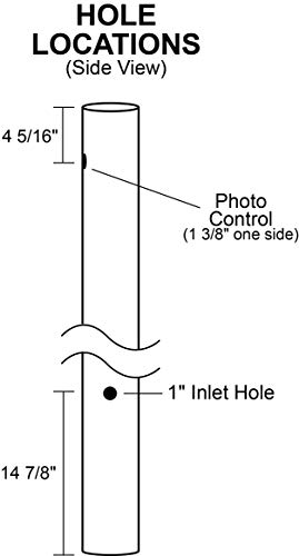 Solus Sp7-320Nca-Wh 7' Outdoor Direct Burial Lamp Post With Dusk To Dawn Photo Sensor, Fits 3" Post Top Fixtures, Includes Inlet Hole, Easy To Install, Corrosion & Weather Resistant, White #TOP2
