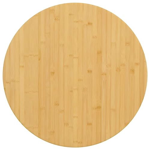 FAMIROSA Tablero de Mesa de bambú ?70x2,5 cm-3032