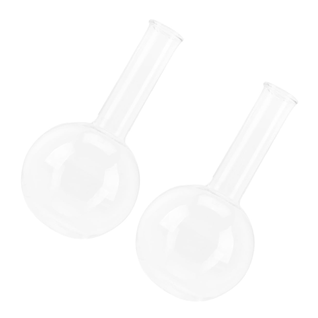 2 Stück Glaskolben Rund mit Rundem Boden aus Glas Tragbar und Leichtgewichtig für Labor und Forschung mit Abschlussatmosphäre für Präzise Experimente