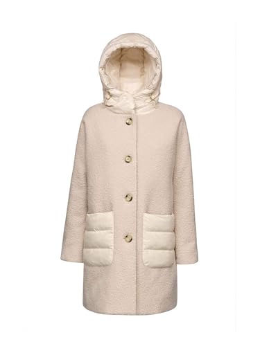 Geox W Calithe Long Coat Chaqueta, Moonbeam/Moonbeam, 48 Mujeres