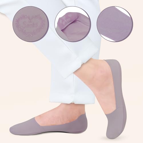 Image of VFM 6 /8 Pairs Women's No Show Ultra Low Cut Liner Socks - Ice Feeling, Non-Slip, Invisible, Thin