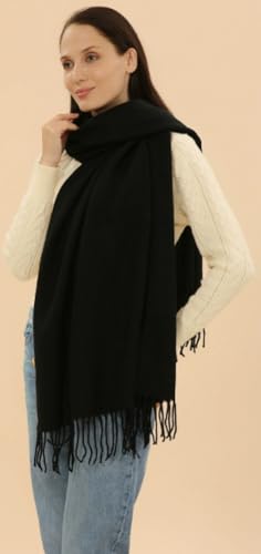 Shawl Wraps for Women Faux Cashmere Fringe Shawl with Buttons Lightweight Pashmina Scarf Cape Cardigan for Fall Winter2