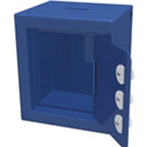 FERCAR Mini Cofre com Segredo na Chapa Azul Aço Fecho por Combinação Mecânica