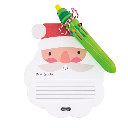 Mud Pie Bloc y bolígrafo de Papá Noel para niños