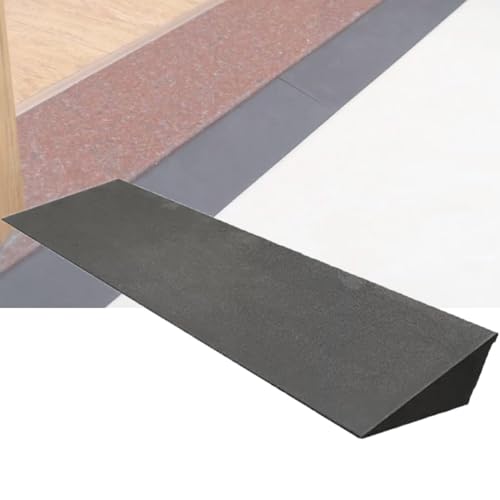 DAQXYH Rampe De Seuil De Porte 6 Cm, Rampe Fauteuil Roulant Antidérapante Rampe D'accès Rampes en Caoutchouc À Charge Élevée, Installation Facile(50 * 6 * 1cm)