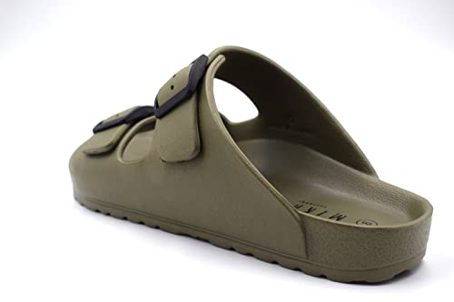 NEKTA/ke'nekt/Men's Adjustable Slip on Eva Double Buckle Slides Comfort Footbed Sandals3
