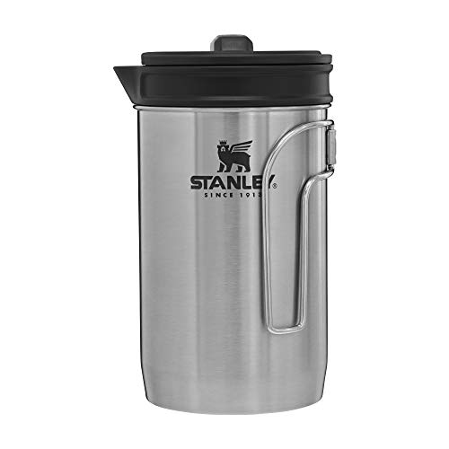 Stanley Adventure All-In-One Boil + Brew French Press , Silver , 32oz