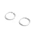 Hoop Earrings Cartilage Nose Septum Ear Helix Tragus Piercing Jewelry for Women Hypoallergenic Thin Tiny (8mm | THICK - 18 gauge, Sterling Silver 925 | Twisted Wire)
