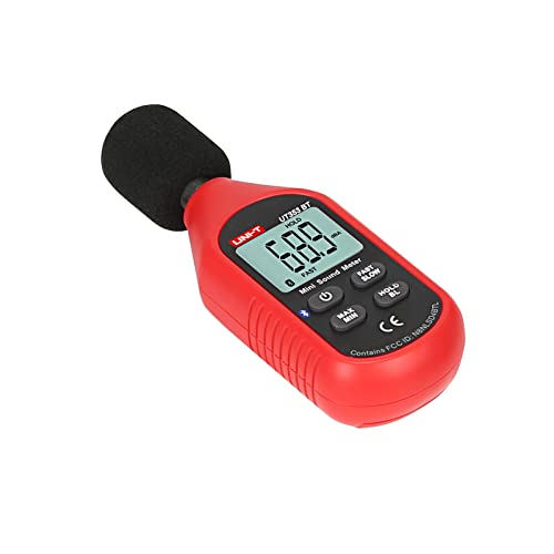 Uni-T Decibel Meter Ut353Bt, Digital Sound Level Meter 30-130Db Audio Noise Volume Measure Device Free App For Ios/Android, Max/Min Fast/Slow Data Hold Lcd Backlit Auto Shutdown #TOP5
