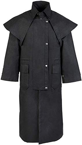 Image of M Mens Oilskin Western Australian Waterproof Duster Coat Jacket 23101BK