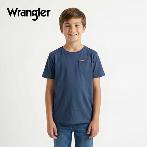 Wrangler Boys T Shirts 2-Pack - Crew Neck Pocket Tee, Soft Cotton Blend - image 5