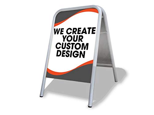 "Design My Artwork" Large A Board Pavement Sign Outdoor Street Advertising Display