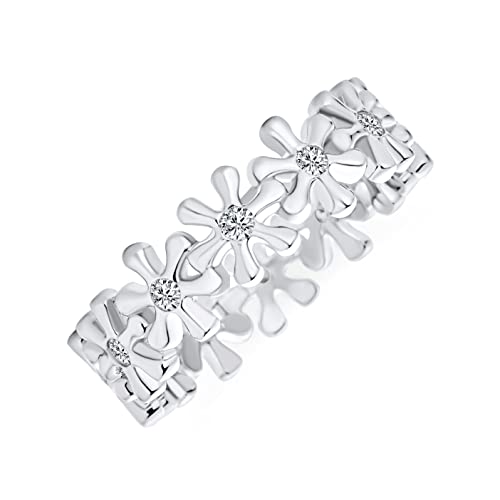 Bague de mariage fine en argent et zircon cubique qui résiste au temps sans ternir