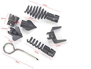 Focussexy 7Pcs 16mm Manganese Steel Drain Cleaner Combination Cutter Head Set