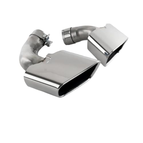 Embout d'échappement inox pour X5 X6 F15 F16 double sortie carrée argent 2.0T