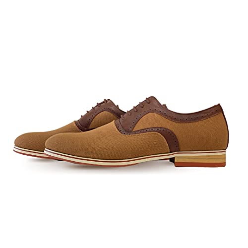 Image of Ferro Aldo Men's Classic Cap Toe Oxford Dress Shoe Collection | Perfect for Formal, Business, and Wedding Attire
