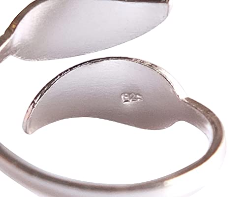 925 Sterling Silver Leaf Wrap Toe Ring/Knuckle Ring - Small Adjustabl Dainty Handmad By Miya Jewelry Creations #TOP6