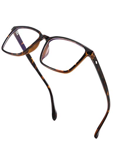 CNLO Blue Light Blocking Glasses?Computer Glasses? for UV Protection, Anti Eyestrain, Eyewear Frame Men/Women (Amber)