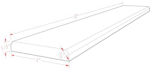 Tenedos Carrara Marble Floor Threshold (Marble Saddle) - Polished - (4" X 24") #TOP5