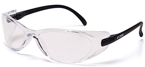Pyramex Gt2000 Safety Eyewear, Clear Lens With Black Temples