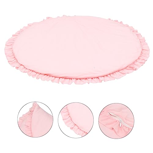 Kisangel Ronde Klimmat Peuter Speelkleed Circulaire Tapijten Cartoon Tapijten Kids Crawling Pad Baby Speelkleed Peuter Speelhuisje Benodigdheden Katoen Roze Peuter Vloerkleed Kids Katoen - Afbeelding 7