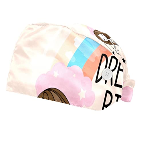 Chapeaux de travail licorne arc-en-ciel pour hommes et femmes unisexe lot de 2 pièces