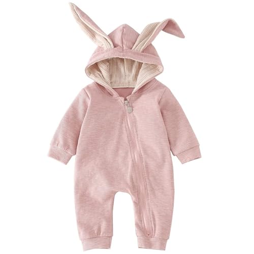 Neugeborenes Baby Mädchen Ostern Outfits Hase Lange Ärmel Zipper Onesie Kleidung Kleinkind Kaninchen Ohren Hoodie Strampler Jumpsuit 0-3 Monate Neugeborenes Baby Mädchen Ostern Outfits Hase Lange Ärmel Zipper Onesie Kleidung Kleinkind Kaninchen Ohren Hoodie Strampler Jumpsuit 0-3 Monate