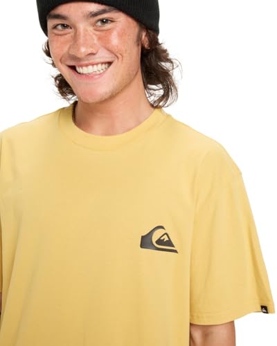 Quiksilver EV - Camiseta de Manga Corta con Logotipo S, Color Amarillo M
