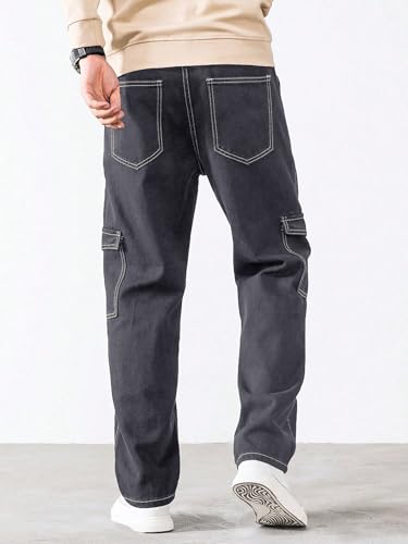 Image of Noble Monk Men Mid Rise Baggy Fit Jeans | Cargo Pocket | Streachable Jean