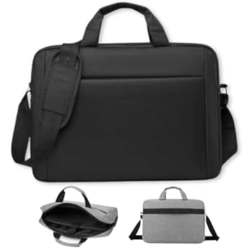 Pasta para Notebook até 15'' Impermeável com Bolso Frontal | Bolsa Executiva Unissex Com Alça de Mão e Ombro | Ideal Para Trabalho, Faculdade e Viagem - Cor Cinza | Exclusivo Izal