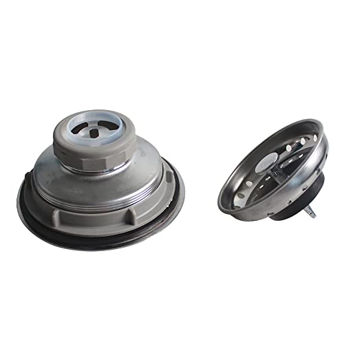 Desagüe de acero inoxidable con colador 3-1/2" para cocina miniatura 2