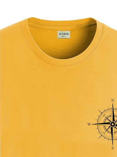 Image of ADRO Unisex 100% Cotton Regular Tshirt | Printed | Graphic Printed | Chest Printed
