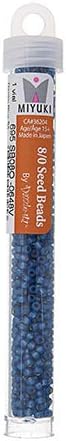 Miyuki Seed Bead 8/0 APX.22g - Denim Blue SL Dyed Alabaster Japanese Glass Seed Beads