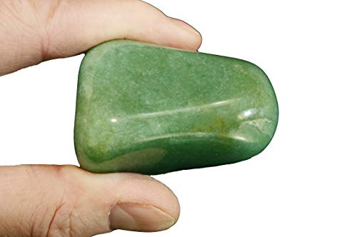 Rock Your Chakra Green Aventurine 2 1/2" 6-8 Oz Large Tumbled Stones Polished Rocks and Minerals Heart Chakra Healing Crystals