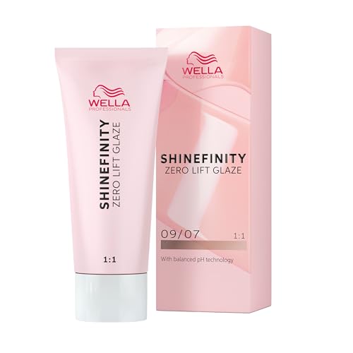 Wella Professionals Shinefinity Glaze Haarschonende Tönung demi-permanent pH-neutral & ohne Ammoniak - Für natürlichen Glanz bis zu 20 Haarwäschen vegan 09/07 Natural Beige Sand 60ml