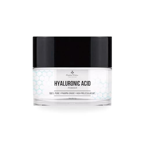 Image of Pure Hyaluronic Acid Serum Powder | 100% NATURAL | High Molecular Weight (800KDA) | Pharma Grade | Intense Hydration, Glowing Skin & Fine Lines | Makes 500 ml of anti aging Hyaluronic Acid serum For Women & Men with Dry, Normal & Oily Skin -5 g
