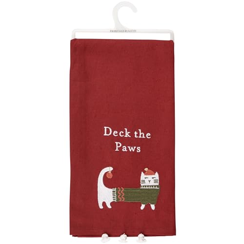 Toalla de cocina Deck The Paws de Primitives by Kathy para llenar de alegría tu Navidad 5